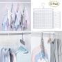 Komorebi Magic Plastic Hangers Space Saving Clothes Hangers for Coat Pants Skirt Dress Trouser Jeans Shirts Light Hanger for Baby Kids Childrens Adult Clothing-White Hangers 12 pcs