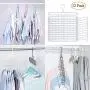 Komorebi Magic Plastic Hangers Space Saving Clothes Hangers for Coat Pants Skirt Dress Trouser Jeans Shirts Light Hanger for Baby Kids Childrens Adult Clothing-White Hangers 12 pcs