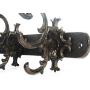 Sungmor Cast Iron Large Wall Hanger - Retro Court Style & 12 Multi Hooks Design - Decorative Wall Mounted Hanging Hooks for Tools,Planters,Coats,Hats,Keys - Great for Indoor Outdoor Wall Decoration