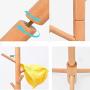 LJHA yimaojia Hangers Solid Wood Floor Coat Rack Clothes Hanger Coat Rack 3 Colors Available Coat Hangers (Color : C, Size : 3.5cm)