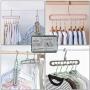 Kowth Magic Clothes Hanger Organizer, Rotate Anti-Skid Folding Hanger with Multifunction Space Saving and Cascading Features, Pack of 10 Standard Hangers with 9 Holes for Drying and Storage (Grey)