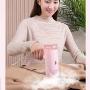 ZZYJYALG Hanging Ironing Machine Plastic Metal Transparent Water Tank Handheld Large Capacity High Temperature Cotton Linen Foldable Blended Polyester Portable Travel Dormitory Household (Pink)