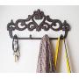 Comfify Decorative Cast Iron Wall Hook Rack - Vintage Design Hanger with 4 Hooks - for Coats, Hats, Keys, Towels, Clothes, Aprons etc |Wall Mounted - 12.25 x 5.75- with Screws and Anchors