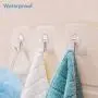 JINSHUNFA Wall Hooks 13lb(Max) Transparent Reusable Seamless Hooks,Waterproof and Oilproof,Bathroom Kitchen Heavy Duty Self Adhesive Hooks,8 Pack JINSHUNFA Wall Hooks 13lb(Max) Transparent Reusable Seamless Hooks,Waterproof and Oilproof,Bathroom Kitchen Heavy Duty Self Adhesive Hooks,8 Pack