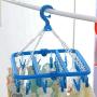 Foldable Clip and Drip Hanger - Hanging Drying Rack with 32 Clips