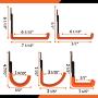CoolYeah Steel Garage Storage Utility Double Hooks, Heavy Duty for Organizing Power Tools,Ladders,Bulk items (Pack of 8) CoolYeah Steel Garage Storage Utility Double Hooks, Heavy Duty for Organizing Power Tools,Ladders,Bulk items (Pack of 8)