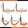 CoolYeah Steel Garage Storage Utility Double Hooks, Heavy Duty for Organizing Power Tools,Ladders,Bulk items (Pack of 8)