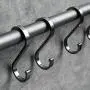 JCBIZ 12pcs Black Space Aluminum S Hook Flat S Shape Bathroom Kitchen Railing S Hanger Multi-Purpose Spoon Pan Pot Towel Cloths etc. Accessories Hangers Fit for Below 19mm Round Rod JCBIZ 12pcs Black Space Aluminum S Hook Flat S Shape Bathroom Kitchen Railing S Hanger Multi-Purpose Spoon Pan Pot Towel Cloths etc. Accessories Hangers Fit for Below 19mm Round Rod