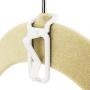 HANGERWORLD 120 White 1.8inch Plastic Space Saving Coat Clothes Garment Hanger Connector Hooks