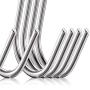 Hulless 3.5 Inch S Shaped Hanging Hooks Solid Stainless Steel S Hooks Kitchen Hooks for Spoon Pan Pot Hangers Multiple Uses 20PCS.