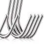 Hulless 3.5 Inch S Shaped Hanging Hooks Solid Stainless Steel S Hooks Kitchen Hooks for Spoon Pan Pot Hangers Multiple Uses 20PCS.