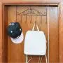 VIASA_ 2Pc Door Hook Bath Towel Hooks Over The Door Decorative 7 Hook Rack Clothes Coat Belt Hanger Wall Mount Storage Shelf