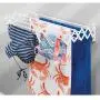 mDesign Metal Wall Mount Accordion Expandable Retractable Clothes Air Drying Rack - 8 Bars for Hanging Garments - Great for Laundry Room, Bathroom, Utility Area - Compact Fold Away - White mDesign Metal Wall Mount Accordion Expandable Retractable Clothes Air Drying Rack - 8 Bars for Hanging Garments - Great for Laundry Room, Bathroom, Utility Area - Compact Fold Away - White