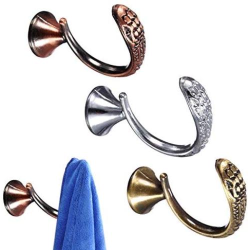 Bathroom Retro Zinc Alloy Wall Mounted Hooks Vintage Clothes Hanger