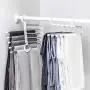 XUROM Hanger Pack of 2 Clothes Pants Hangers 5 Layers Stainless Steel Pant Slack Hangers Closet Storage Organizer for Pants Jeans Scarf Hanging Space Saving Hangers for Dresses Trousers XUROM Hanger Pack of 2 Clothes Pants Hangers 5 Layers Stainless Steel Pant Slack Hangers Closet Storage Organizer for Pants Jeans Scarf Hanging Space Saving Hangers for Dresses Trousers
