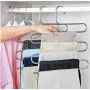 5 Layers 5pcs Multi Functional Clothes Hangers Pants Storage Hangers Cloth Rack Multilayer Storage Cloth Hanger