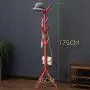Solid Wood Coat Rack Living Room Bedroom Bag Rack Hall Hanger Storage Shelf Multi-Color Clothes Tree (Color : Red, Size : A)