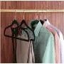 10Pcs Random Color 42cm Adult Slip-Resistant Metal Hanger Clothes Hanging Multicolour Hangers for Clothes