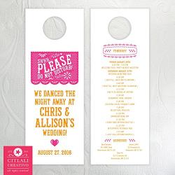 Please Do Not Disturb - Por Favor No Molestar - Papel Picado Destination Wedding Door Hangers (set of 10)