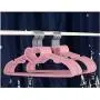 10pcs Clothes Hanger Durable ABS Heart Pattern Coat Hanger for Adult Children Clothing Hanging Supplies (Pink)