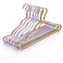 10pcs Random Color Clothes Coat Hanger Aluminum Alloy Anti-Skid Hanger for Clothes Water Resistant Windproof Strong Metal Clothes Hanger