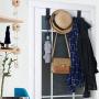 WEBI Over The Door Hook,Over The Door Towel Rack with 6 Hooks for Hanging Coats,Door Coat Hanger Over Door Coat Rack for Bathroom,Behind Back of Door,Black