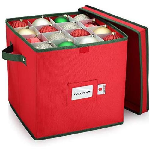 StorageMaid Christmas Ornament Storage Boxes - 3 Pack Ornament Boxes Organizer Fits Up to 64 Balls - Christmas Decoration Storage Containers with Exclusive Velcro Cover & Finger Slot StorageMaid Christmas Ornament Storage Boxes - 3 Pack Ornament Boxes Organizer Fits Up to 64 Balls - Christmas Decoration Storage Containers with Exclusive Velcro Cover & Finger Slot