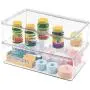 mDesign Stackable Plastic Storage Bin Boxes with Hinged Lid - Organizer for Vitamins, Supplements, Serums, Essential Oils, Medicine Pill Bottles, Adhesive Bandages, First Aid Supplies - 2 Pack - Clear mDesign Stackable Plastic Storage Bin Boxes with Hinged Lid - Organizer for Vitamins, Supplements, Serums, Essential Oils, Medicine Pill Bottles, Adhesive Bandages, First Aid Supplies - 2 Pack - Clear