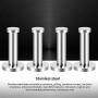 4 Pack Stainless Steel Wall-Mount Robe Towel Hook Towel Wall Hook for Bathroom Kitchen Clothes Key Hat Bag Hanger Rack Holder