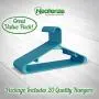 Neaterize Plastic Clothes Hangers| Heavy Duty Durable Coat and Clothes Hangers | Vibrant Colors Adult Hangers | Lightweight Space Saving Laundry Hangers | 20, 40, 60 Available (20 Pack - Blue) Neaterize Plastic Clothes Hangers| Heavy Duty Durable Coat and Clothes Hangers | Vibrant Colors Adult Hangers | Lightweight Space Saving Laundry Hangers | 20, 40, 60 Available (20 Pack - Blue)