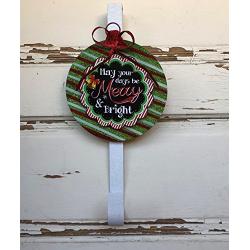 AGD Christmas Decor - Designer May Your Days Be Merry Bulb Wreath Door Hanger