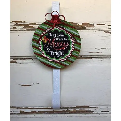 AGD Christmas Decor - Designer May Your Days Be Merry Bulb Wreath Door Hanger