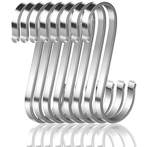 10Pcs S Hook S Shaped Hooks Hanging Hooks Stainless Steel Hooks Hooks Heavy Duty S Hook for Pots,Pans,Plants,Cups,Clothes,Towels,Kitchen,Gardening Tools,BBQ,Bedroom,Bathroom,Office and Garde 10Pcs S Hook S Shaped Hooks Hanging Hooks Stainless Steel Hooks Hooks Heavy Duty S Hook for Pots,Pans,Plants,Cups,Clothes,Towels,Kitchen,Gardening Tools,BBQ,Bedroom,Bathroom,Office and Garde