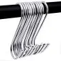 24 Pack ESFUN Round S Shaped Hooks Hangers for Kitchen, Bathroom, Bedroom and Office