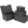KEDSUM Woven Storage Baskets Boxes Bins, Storage Baskets with Lids Storage Cube Bins Closet Storage Baskets, Woven Organizer Baskets Built-in Carry Handles (Grey Set of 4) KEDSUM Woven Storage Baskets Boxes Bins, Storage Baskets with Lids Storage Cube Bins Closet Storage Baskets, Woven Organizer Baskets Built-in Carry Handles (Grey Set of 4)
