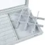 STYLIFING Jewelry Tray Showcase Display Storage Organizer Boxes Vintage Case Multi-Function Gray Velvet & Clear Lid with Lock Gifts for Girls Women (2 in 1) STYLIFING Jewelry Tray Showcase Display Storage Organizer Boxes Vintage Case Multi-Function Gray Velvet & Clear Lid with Lock Gifts for Girls Women (2 in 1)