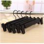 10pcs Random Color Trousers Hanger Rack,Home Creative Mini Flocking Clothes Hanger Easy Hook Closet Organizer Hangers for Clothes Pants