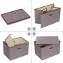 Large Foldable Storage Boxes with Lids [3Pack17.7x11.8x11.8], Fabric Storage Cube Organizer Cloth Containers Linen Bins Baskets for Closet Clothes Clothing Kids Room Nursery Toys Baby Products Bed Room