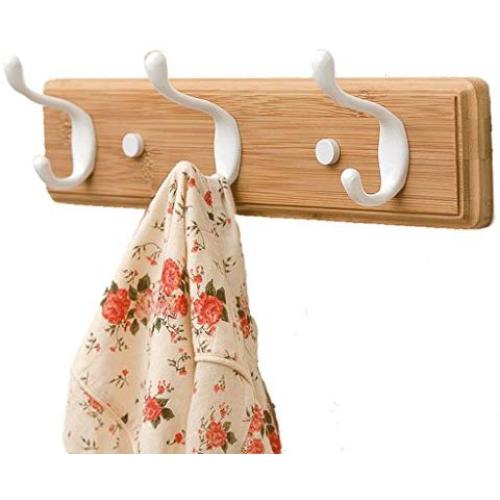 Yxsd Solid Wood Coat Hook, Wall Mount Coat Rack Towel Hanger Hanging Hooks Towel/Robe Clothes Hook for Bath Kitchen Garage (Size : 3 Hooks)