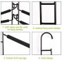 LUCKSTAR Clothes Hangers - Multi-Layer Wardrobe Clothes Rack Metal Space Saver Clothes Storage Clothes Rack (Kids, Black)