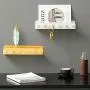 Jiji Coat Rack Bedroom Furniture Coat Rack Clothes Hanger Hooks Living Room Closet Wooden Hat Racks Coat Hanger Wall Hook Coat Stand (Color : Yellow)