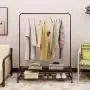 Clothes Rack Metal Garment Racks Heavy Duty Indoor Bedroom Cool Clothing Hanger with Top Rod and Lower Storage Shelf with 2-Tier Shelves 47 x 60 (Length x Height) Brown Clothes Rack Metal Garment Racks Heavy Duty Indoor Bedroom Cool Clothing Hanger with Top Rod and Lower Storage Shelf with 2-Tier Shelves 47 x 60 (Length x Height) Brown