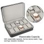 Fdit Watch Display 10 Grids Storage Boxes Zipper Travel Collector Case Organizer