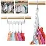 10PC 5 Hole Magic Hanger Space Saving Hanger Plastic Cloth Hanger Hook Organizer Wardrobe Save Practical Hook Closet Decoration