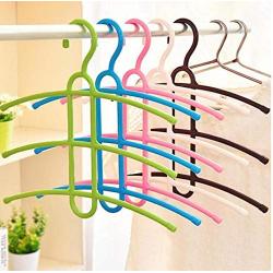 Multifunctional Multi Layers Clothes Hanger Fishbone Type Clothing Towel Storage Rack Closet Wardrobe Space Saver Hanging Racks 10pcs Random Color