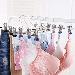 Longay 10PCS Hangers For Clothes Pants Clip Underwear Bra Hanger Panties Clips Clothes Socks Rack (A)