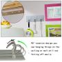 LANMOK 4 Pcs Self Adhesive Plastic Hook Rack Wall Mounted Hanger Bath Towel Holder with 3 Hooks Hat Bathrobe Coat Hooks for Bathroom Kitchen Lavatory