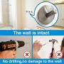 EMISK Self Adhesive Towel Hooks, 304 Stainless Steel Stick On Hooks Robe Hook Hanger Heavy Duty, Waterproof Wall Hooks Holder for Bathroom Kitchen and Bedroom [6 Pack]