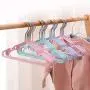 PeiQiH 30-Pack Kids Childrens Clothes Hangers, Heavy Duty Metal Rubber Coating Not-Slip Notched Durable Coats Hangers for Jacket Shirt-Pink 29.5x18.5cm