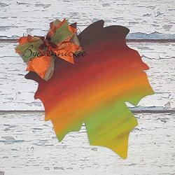 Shaded Leaf Door Hanger, Fall Leaf Wreath Sign, Fall Decorations, Patio Porch Decor, Fall Flower, Personalized Family Gift, Housewarming Gift